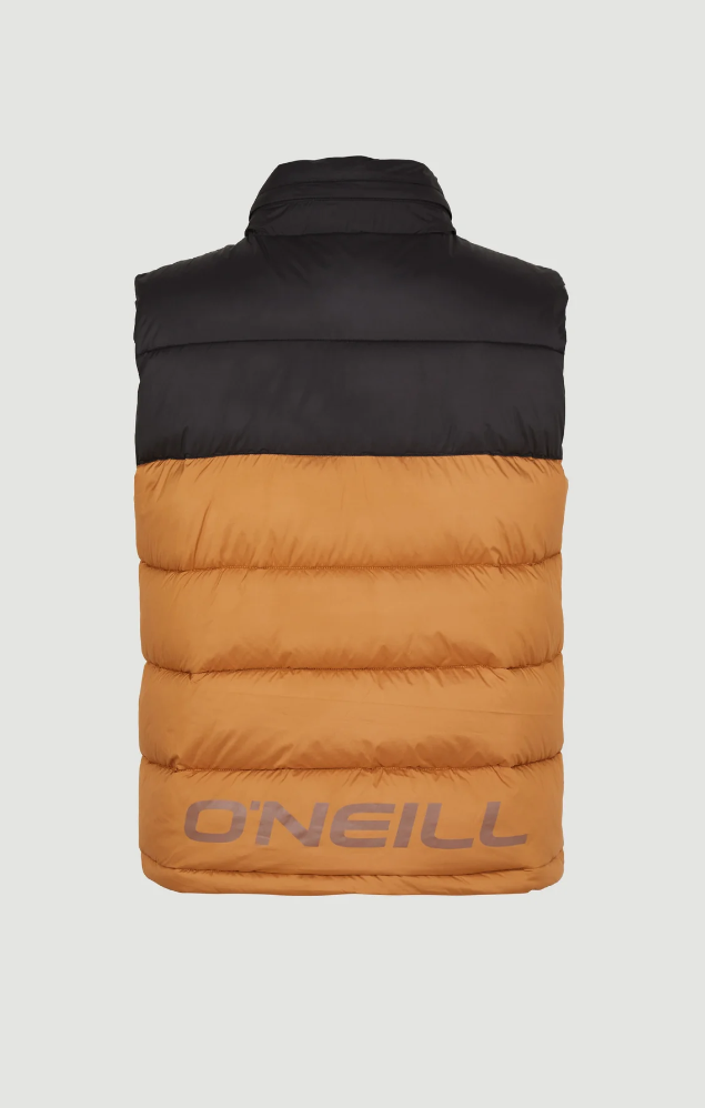 O'RIGINALS PUFFER VEST RICH CARAMEL COLOR BLOCK