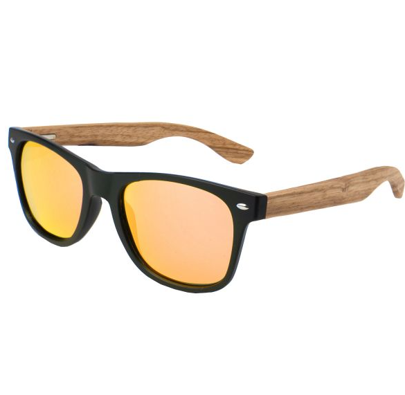 BEACH WOOD ZEBRA WOOD RED LENS