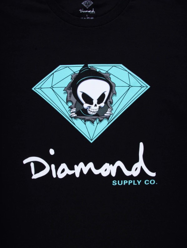 DIAMOND REAPER SIGN TEE BLACK