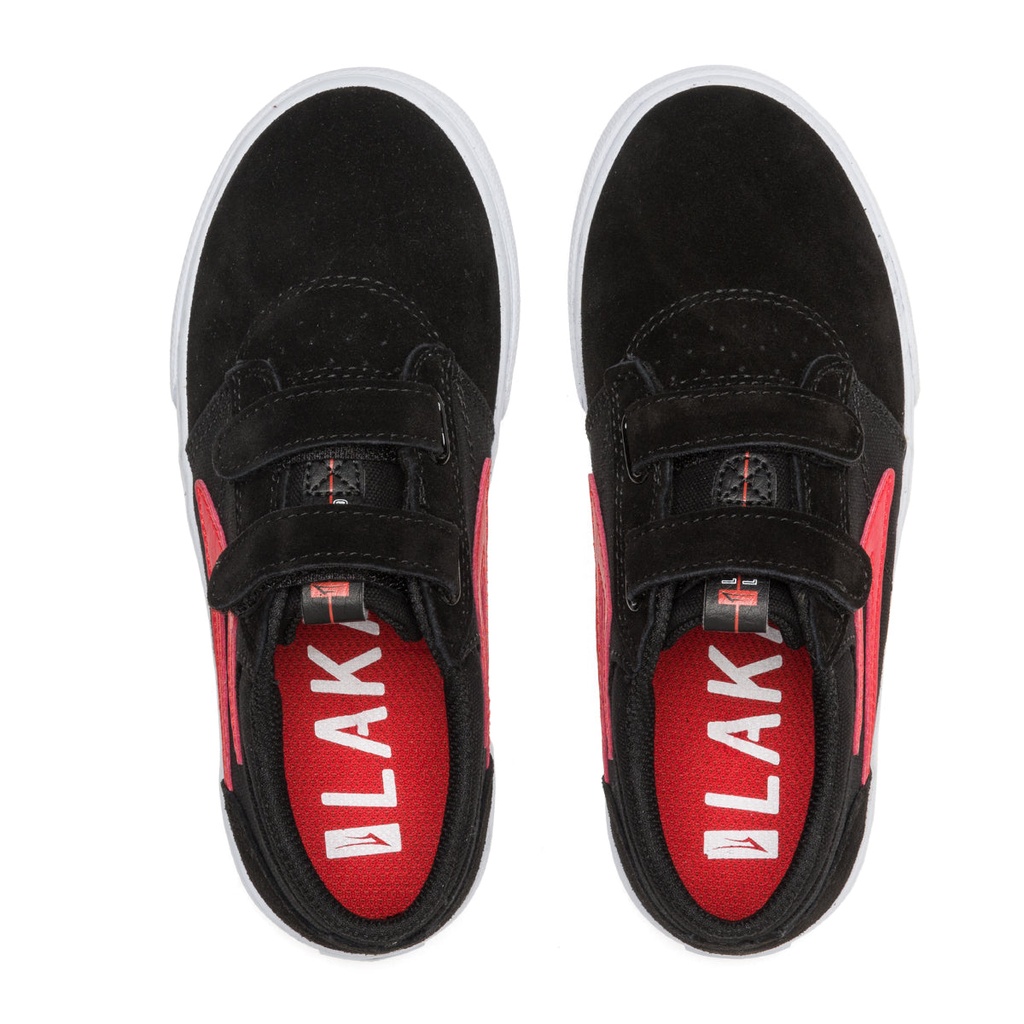 GRIFFIN KIDS BLACK/FLAME SUEDE