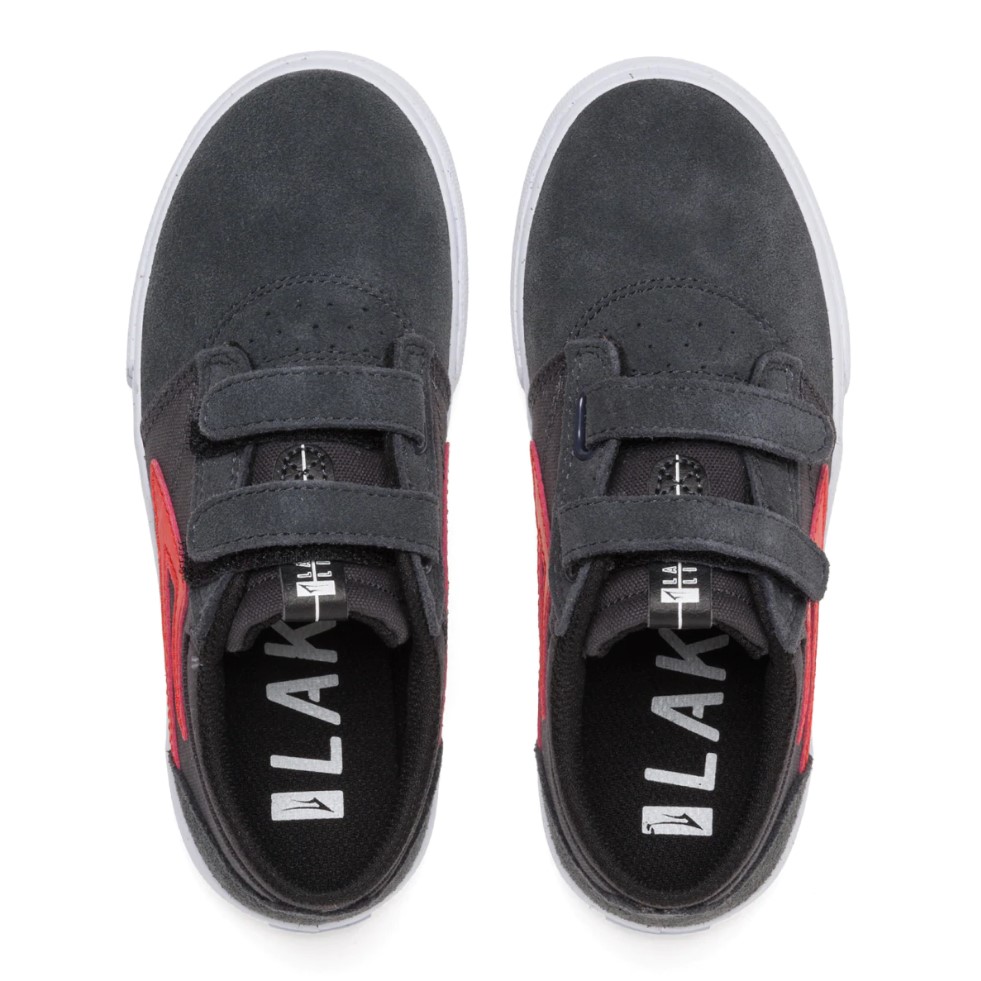 GRIFFIN KIDS CHARCOAL/FLAME SUEDE