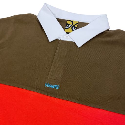 KROOKED EYES RUGBY BROWN/RED