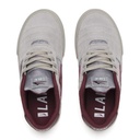 CAMBRIDGE KIDS GREY/BURGUNDY SUEDE