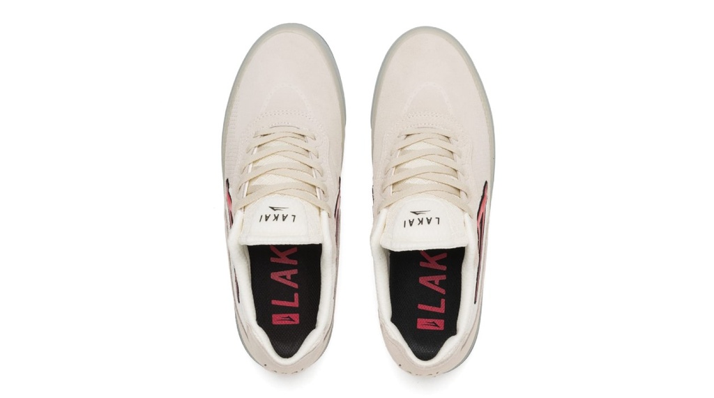 ESSEX WHITE/RED SUEDE