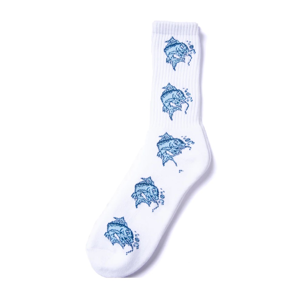 CATCHING THE FLARE CREW SOCK WHITE