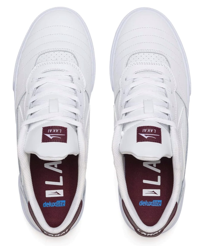 CAMBRIDGE WHITE/BURGUNDY LEATHER