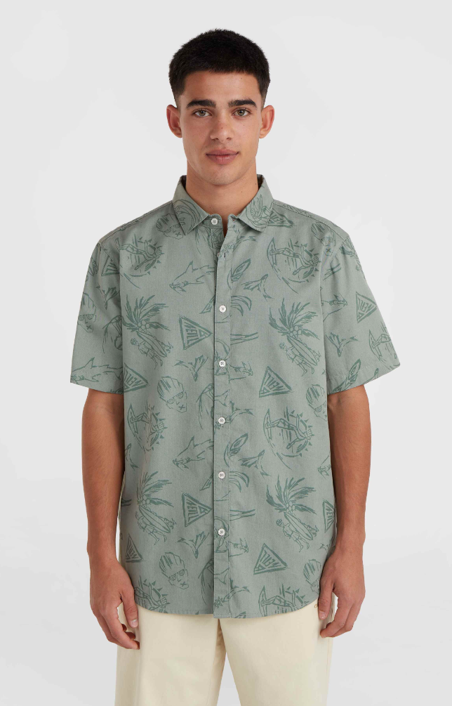 MIX &amp; MATCH BEACH SHIRT GREEN VINTAGE SURFER