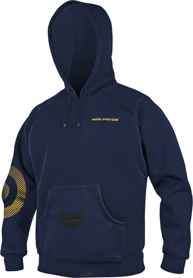 NEO HOODIE NAVY/YELLOW PRINT