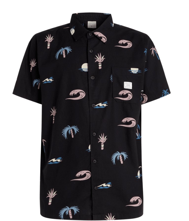 MNS PRTNEMTO S/S SHIRT TRUE BLACK