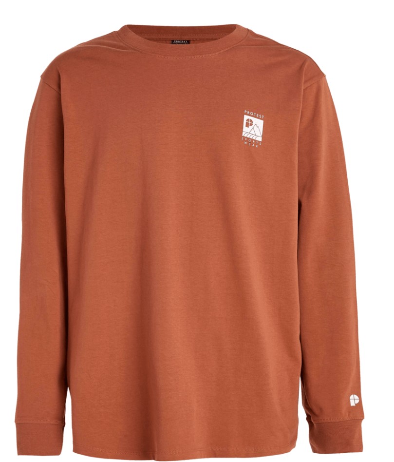 MNS SHELBY L/S TSHIRT TORTO BROWN