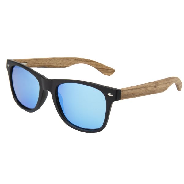 OCE BEACH WOOD ZEBRA BLUE POL LENS
