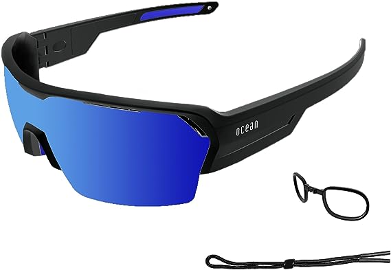 OCE RACE MATTE BLACK REVO BLUE LENS