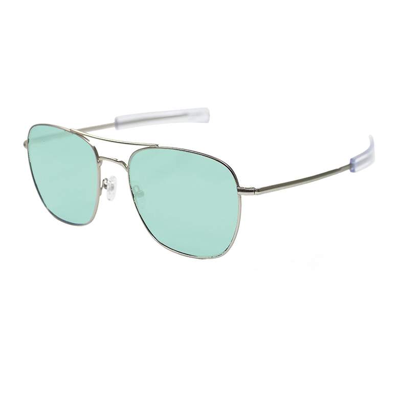 SIDNEY SHINY SILVER GREEN LENS