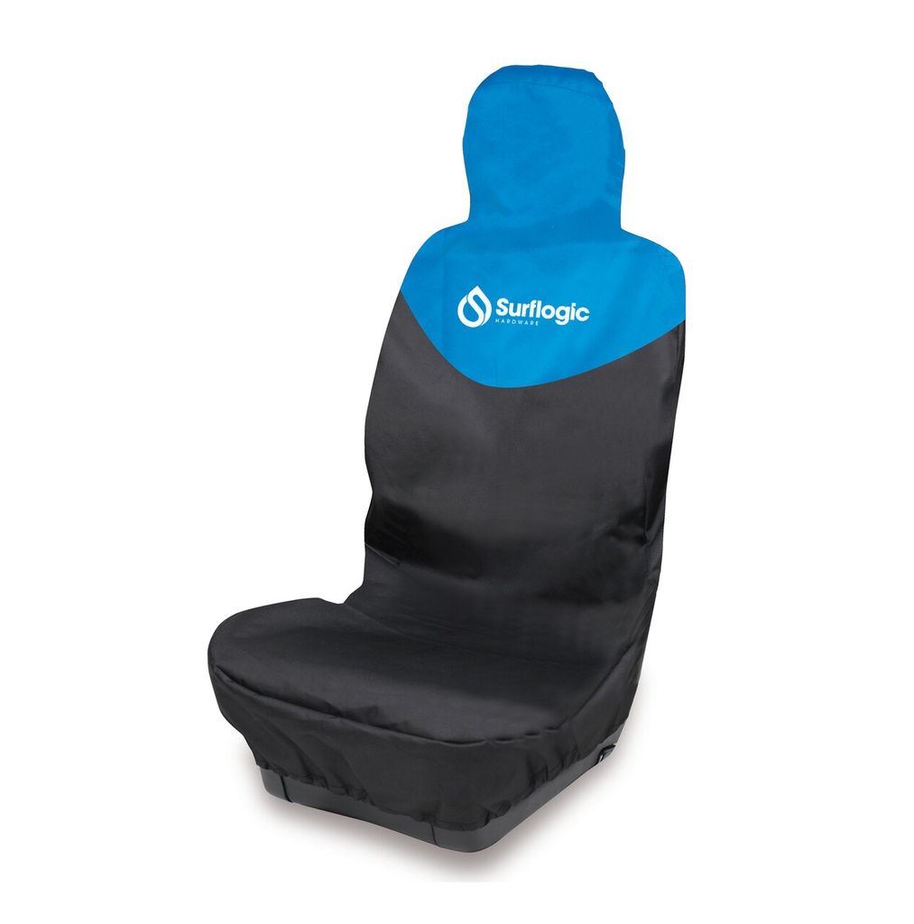 CAR SEAT COVER SINGLE BLACK &amp; CYAN
