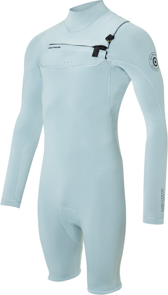 WIZARD 3/2 SHORTY L/S GBS FZ LT GREY