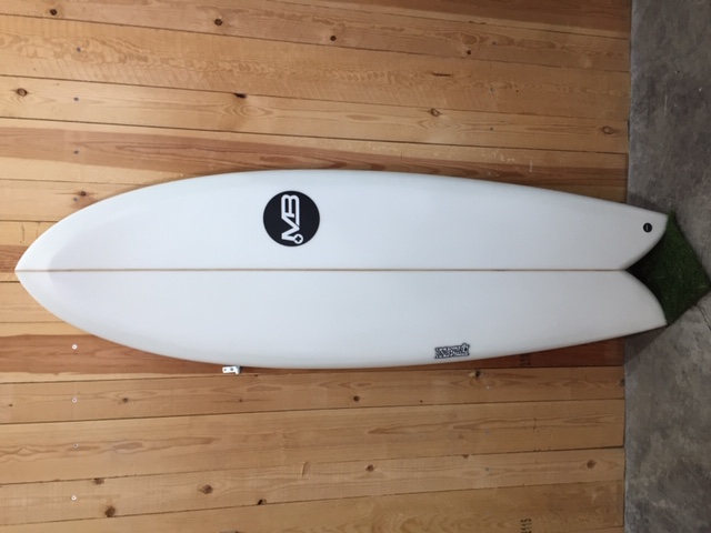 RETRO FISH TWINFIN EPOXY CLEAR 5'10"