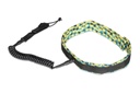 LEASH COIL WAIST 7" 7mm BLUE/YELL