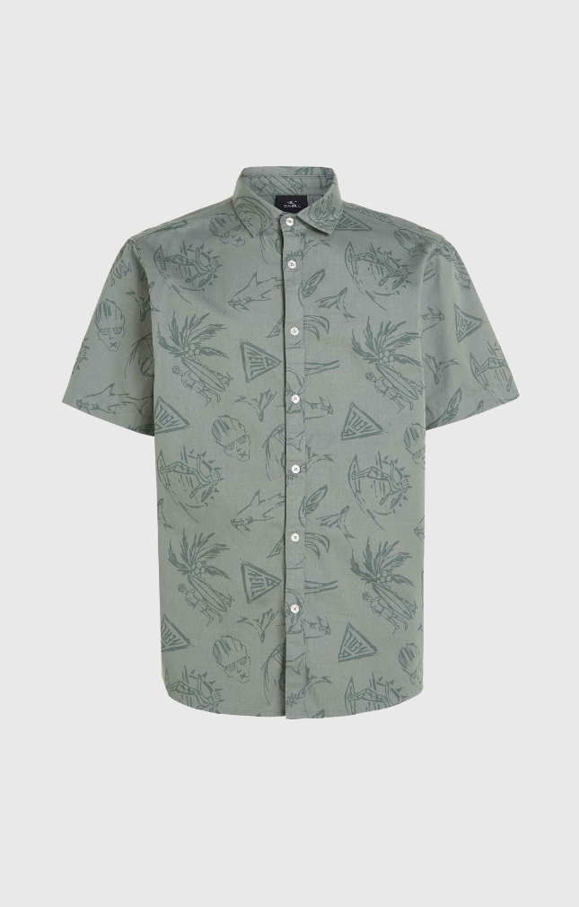 MIX &amp; MATCH BEACH SHIRT GREEN VINTAGE SURFER